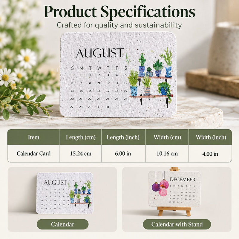 🅱️🎁 🇬🇧 2027 Plantable Seed Paper Calendar — Use It, Then Grow It