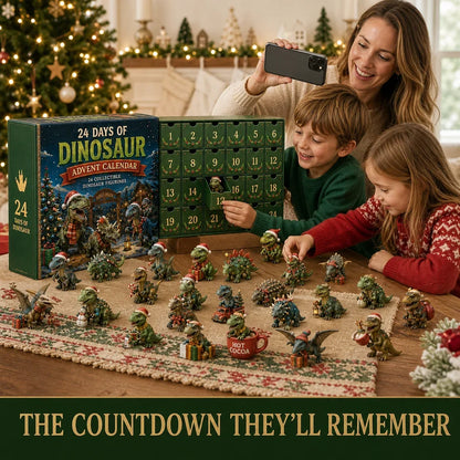 🦖🎅🎄24 Days of Dinosaur Christmas Advent Calendar – 24 Collectible Dino Figurines & Holiday Surprises