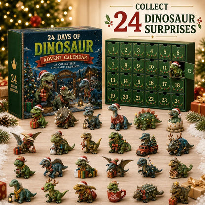 🦖🎅🎄24 Days of Dinosaur Christmas Advent Calendar – 24 Collectible Dino Figurines & Holiday Surprises