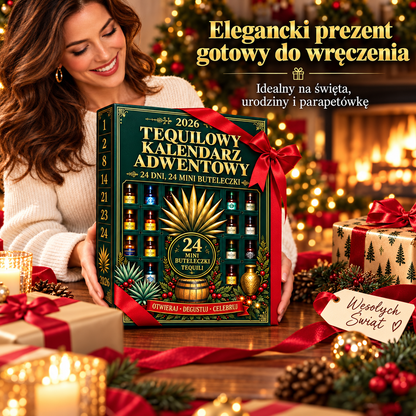 BILLHOL® 🎄 Ekskluzywny kalendarz adwentowy – 24 dni, 24 mini buteleczki w stylu tequili i 24 wyjątkowe świąteczne niespodzianki! 🥃✨