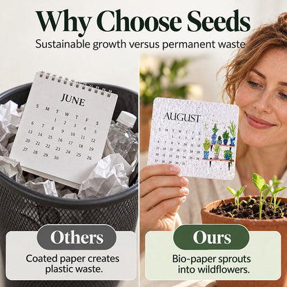 🅱️🎁 🇬🇧 2027 Plantable Seed Paper Calendar — Use It, Then Grow It