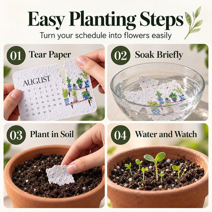 🅱️🎁 🇬🇧 2027 Plantable Seed Paper Calendar — Use It, Then Grow It