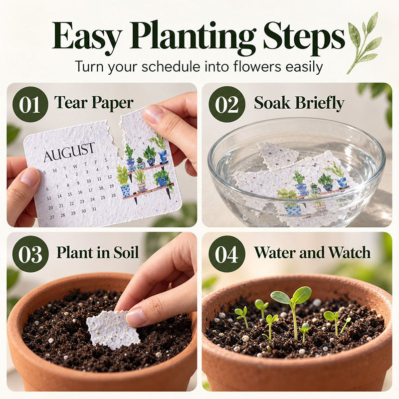 🎁2027 Plantable Seed Paper Calendar — Use It, Then Grow It