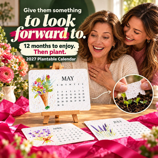 🅱️🎁 🇬🇧 2027 Plantable Seed Paper Calendar — Use It, Then Grow It