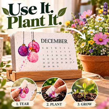 🅱️🎁 🇬🇧 2027 Plantable Seed Paper Calendar — Use It, Then Grow It