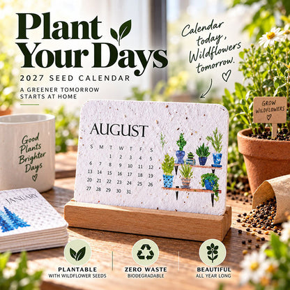 🎁2027 Plantable Seed Paper Calendar — Use It, Then Grow It