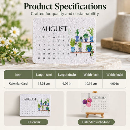 🅱️🎁 🇬🇧 2027 Plantable Seed Paper Calendar — Use It, Then Grow It