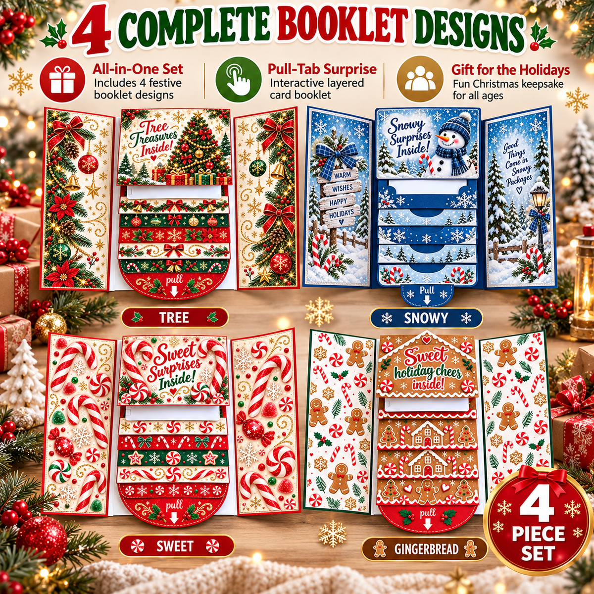 ⏰LAST DAY 50% OFF - 2026 New🎅🎁 Waterfall Christmas Gift Card Booklet 💳✨