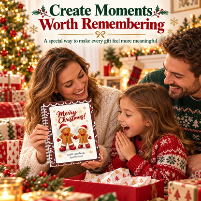 🎄 Christmas Gift Card Book – A Magical Surprise on Every Page | Durable Hardcover Gift Book 🎁