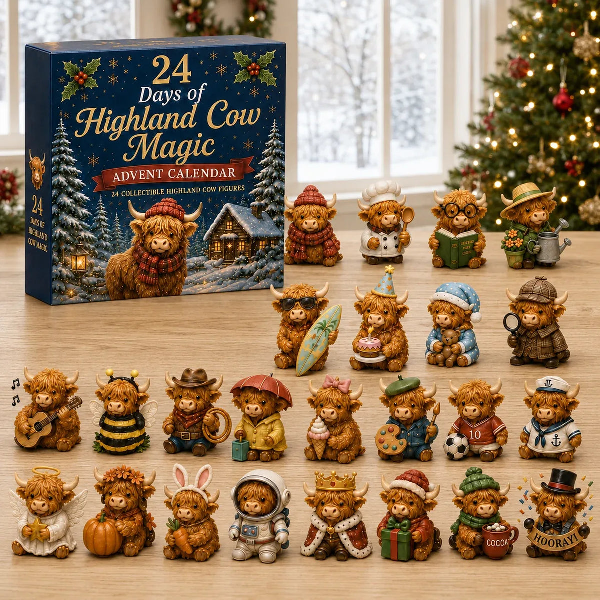 🔥LAST DAY 50% OFF-🐮 24 Days of Highland Cow Advent Calendar