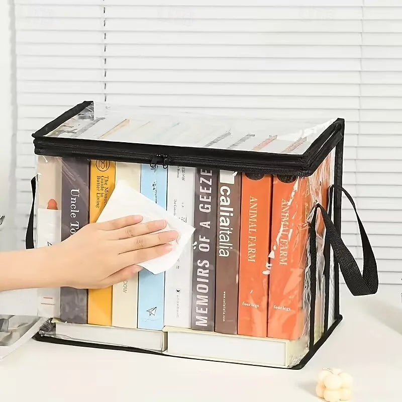 Heavy-Duty Transparent Storage Boxes with Flip-Top Lid – Qalreno