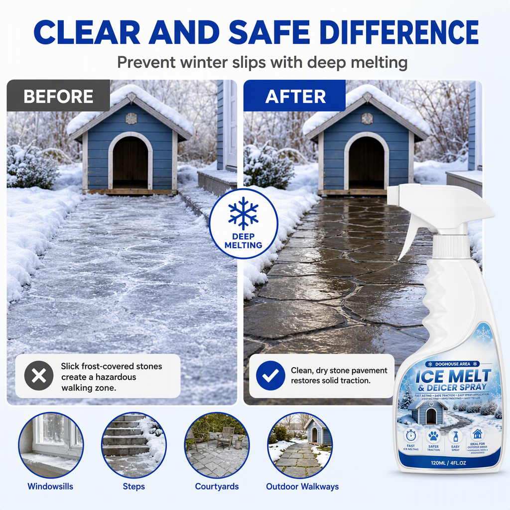 🐾 50% OFF! ❄️ Ice & Frost Melt Spray – Make Winter Walkways Easier! 🏡
